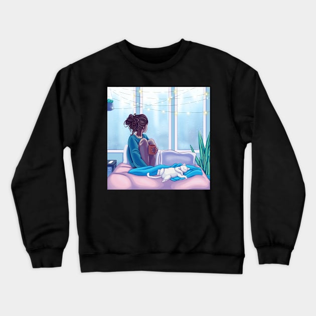 Rainy Day Crewneck Sweatshirt by Tihara